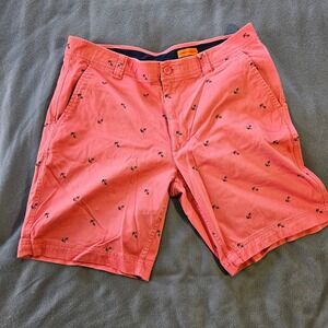 St.‎ John's Bay Men's Size 36 Coral Anchor Print Comfort Stretch Shorts